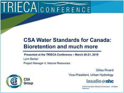 CSA Water Standards for Canada presentation cover page