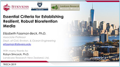 Essential Criteria for Establishing Robust Bioretention Media presentation cover page