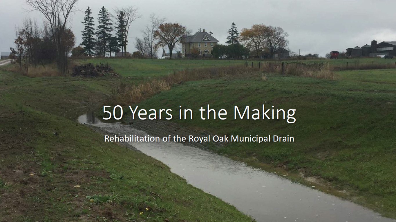 Case Stgdy 50 Years in the Making - Rehabilitation of the Royal Oak Municipal Drain - Presenter - JJ Breede - Terrafix - Stephen Brickman - Headway