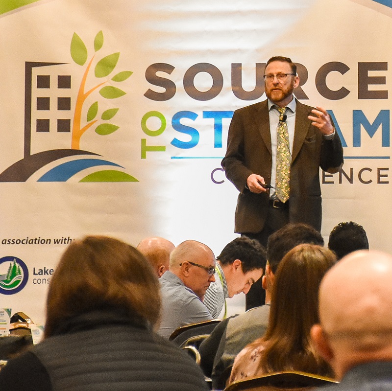 presenter delivers talk at Source to Stream 2023
