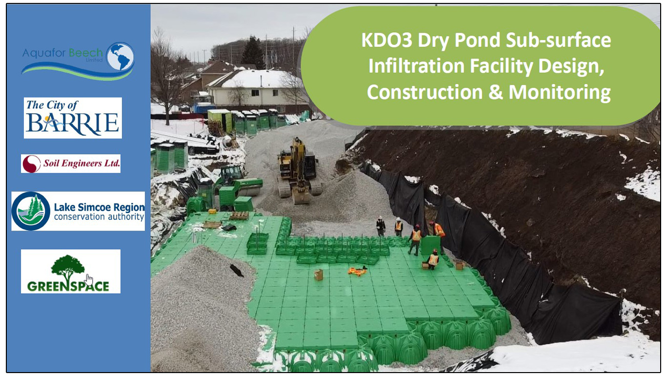 KDO3 Dry Pond Sub-surface Infiltration Facility Design, Construction and Monitoring - Presented by Chris Denich and Chandler Eves